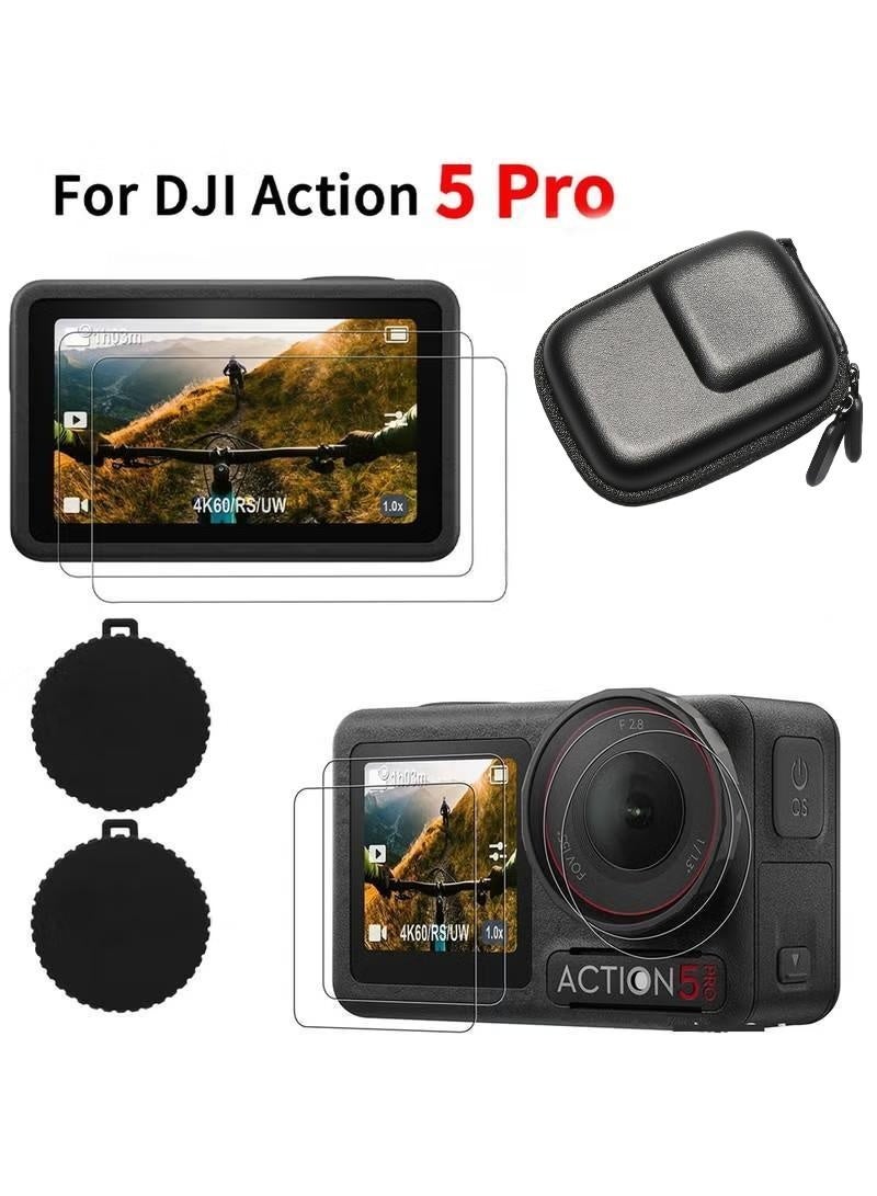 مجموعة ملحقات DJI Osmo Action 5 Pro، تتضمن غطاء حماية للشاشة وغطاء عدسة من السيليكون، مقاوم للخدش والصدمات. - Image 1